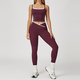yoga Set 2 Piece Workout Outfit High Waist Leggings Athletic Wear