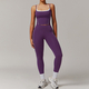 yoga Set 2 Piece Workout Outfit High Waist Leggings Athletic Wear