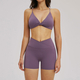 women's 2 Piece Gym Workout Set Yoga Bra And Shorts Fitness Wear Quick-Dry Sports Bra Suit