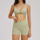 women's 2 Piece Gym Workout Set Yoga Bra And Shorts Fitness Wear Quick-Dry Sports Bra Suit