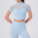 mesh Short Sleeve Yoga Set With Buttery Soft Leggings