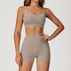 women's Yoga Set 2-Piece No Logo Tank Top High Waist Seamless Shorts Workout Outfit
