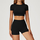women's Yoga Set 2-Piece No Logo Tank Top High Waist Seamless Shorts Workout Outfit