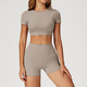 women's Yoga Set 2-Piece No Logo Tank Top High Waist Seamless Shorts Workout Outfit