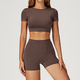women's Yoga Set 2-Piece No Logo Tank Top High Waist Seamless Shorts Workout Outfit