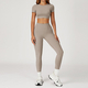 women's Yoga Set 2-Piece No Logo Tank Top High Waist Seamless Shorts Workout Outfit