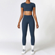 yoga Set For Women Gym 2 Piece Tight Quick-Drying Fitness Wear Outdoor Running Suit Sports High Waist Leggings Workout