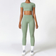 yoga Set For Women Gym 2 Piece Tight Quick-Drying Fitness Wear Outdoor Running Suit Sports High Waist Leggings Workout