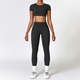 yoga Set For Women Gym 2 Piece Tight Quick-Drying Fitness Wear Outdoor Running Suit Sports High Waist Leggings Workout