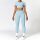 yoga Set For Women Gym 2 Piece Tight Quick-Drying Fitness Wear Outdoor Running Suit Sports High Waist Leggings Workout