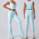 women's High Waist Bell Bottom Yoga Set 2 Piece Sports Bra & Leggings