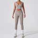 women's High Waist Bell Bottom Yoga Set 2 Piece Sports Bra & Leggings