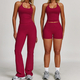 women's Yoga Set 2-Piece Fitness Sports Vest And Flared Leggings