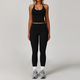 women's Yoga Set 2-Piece Fitness Sports Vest And Flared Leggings