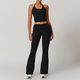 women's Yoga Set 2-Piece Fitness Sports Vest And Flared Leggings