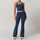 women's Yoga Set 2-Piece Fitness Sports Vest And Flared Leggings