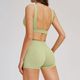 women's High Waist Cycling Shorts & Yoga Bra Set