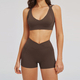 women's High Waist Cycling Shorts & Yoga Bra Set