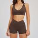 women's High Waist Cycling Shorts & Yoga Bra Set