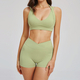 women's High Waist Cycling Shorts & Yoga Bra Set