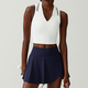 yoga Sets 2 Piece Women Gym Crop Tops Tennis Skirts Sports Suits Breathable Quick Dry