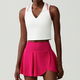 yoga Sets 2 Piece Women Gym Crop Tops Tennis Skirts Sports Suits Breathable Quick Dry
