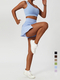 one Shoulder Yoga Skirt Set With High Waist Crop Top