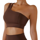 one Shoulder Yoga Skirt Set With High Waist Crop Top