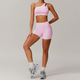 two-Piece Yoga Workout Set With Sports Bra And Leggings