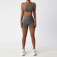 two-Piece Yoga Workout Set With Sports Bra And Leggings