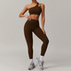 two-Piece Yoga Workout Set With Sports Bra And Leggings