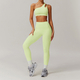 two-Piece Yoga Workout Set With Sports Bra And Leggings