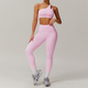 two-Piece Yoga Workout Set With Sports Bra And Leggings