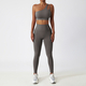 two-Piece Yoga Workout Set With Sports Bra And Leggings
