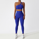 two-Piece Yoga Workout Set With Sports Bra And Leggings
