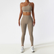two-Piece Yoga Workout Set With Sports Bra And Leggings