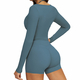 women’S 2 Piece Yoga Tracksuit With Cross Back Long Sleeve Top And Leggings
