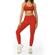 women’S 2 Piece Yoga Tracksuit With Cross Back Long Sleeve Top And Leggings