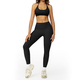 women’S 2 Piece Yoga Tracksuit With Cross Back Long Sleeve Top And Leggings