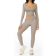 women’S 2 Piece Yoga Tracksuit With Cross Back Long Sleeve Top And Leggings