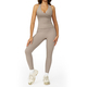 women’S 2 Piece Yoga Tracksuit With Cross Back Long Sleeve Top And Leggings