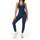 women’S 2 Piece Yoga Tracksuit With Cross Back Long Sleeve Top And Leggings