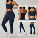 women's Yoga Fitness Sports Set With High Waist Leggings
