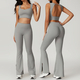 women's Yoga Fitness Sports Set With High Waist Leggings