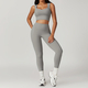 women's Yoga Fitness Sports Set With High Waist Leggings