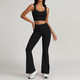 women's Yoga Fitness Sports Set With High Waist Leggings