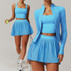 2-3 Piece Yoga Set For Women Outdoor Sports Running Gym Tennis Suit Slim Elastic Golf Fitness Pleated Skirt