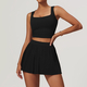 2-3 Piece Yoga Set For Women Outdoor Sports Running Gym Tennis Suit Slim Elastic Golf Fitness Pleated Skirt
