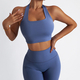 women Yoga Tracksuit Set Long Sleeve Crop Top High Waist Leggings