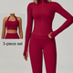 women Yoga Tracksuit Set Long Sleeve Crop Top High Waist Leggings